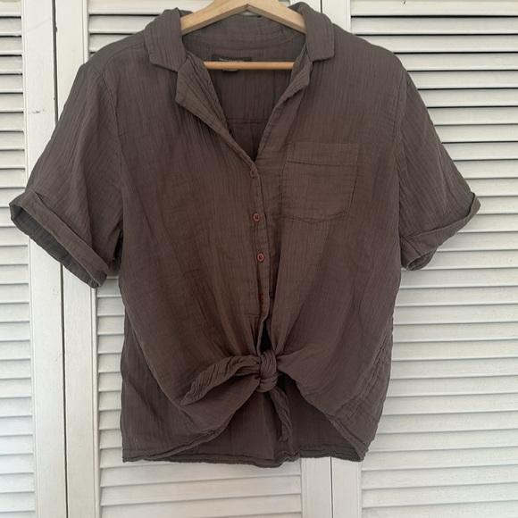 French Connection Button Down Short Sleeve - Picture 3 of 4
